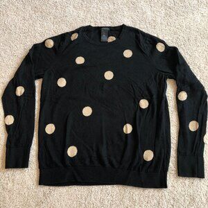 Ann Taylor Black with Gold Dots Sweater Top